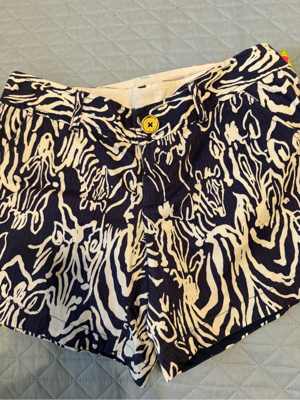 Lilly Pulitzer Printed Shorts Trio in Navy, Green, Pink, Yellow - Picture 4 of 5
